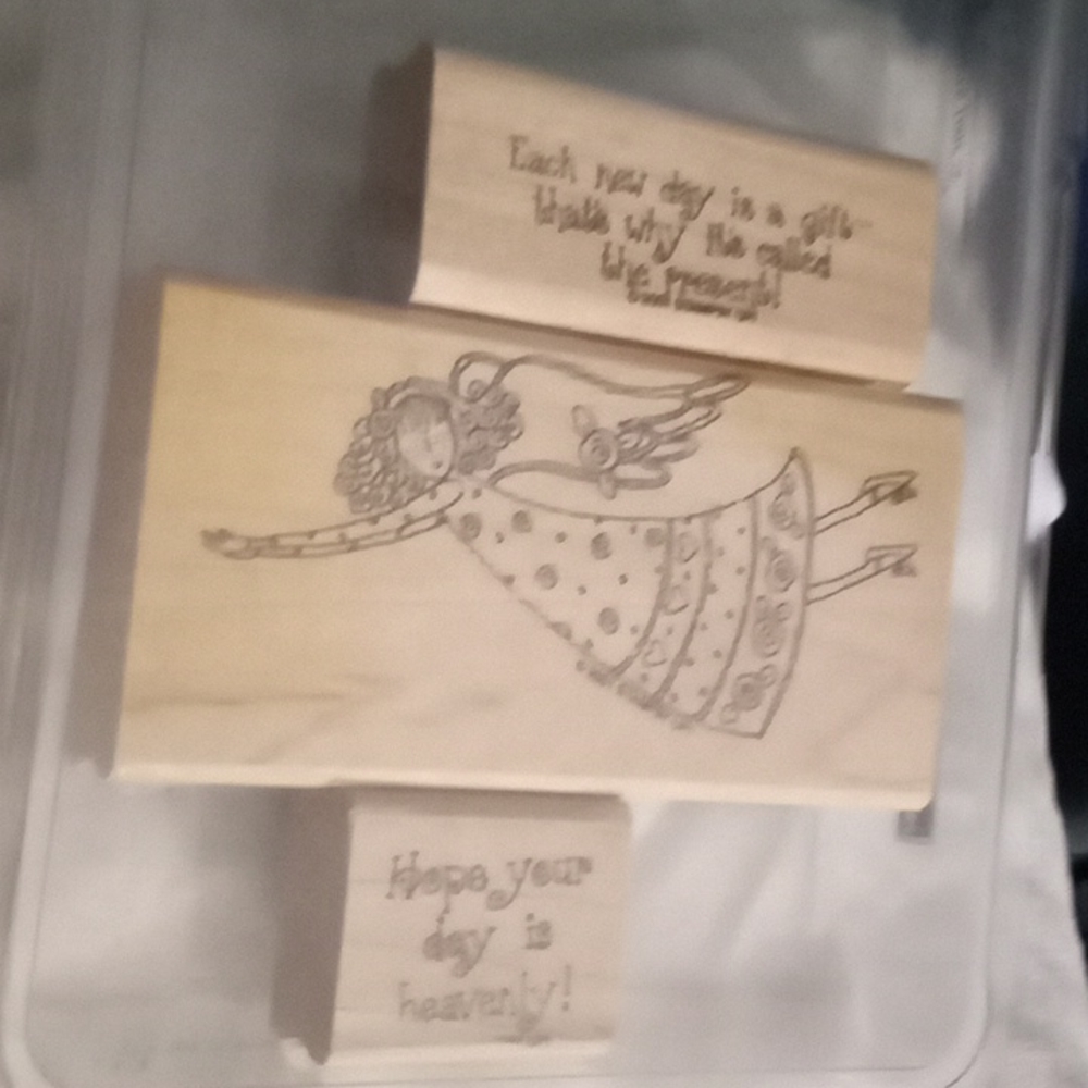 Heavenly days stamp set (purple stamp denotes limited time hostess set)